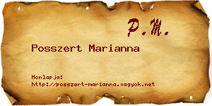 Posszert Marianna névjegykártya